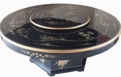 Table de salle à manger chinoise avec plateau tournant